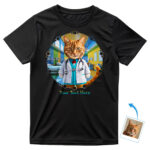 Custom Pet Doctor Gift T-Shirt for Pet-Loving Doctors, Nurses & Med Students - Premium Cotton DTG Personalized Photo Art Tee Pet www.customywear.com 2